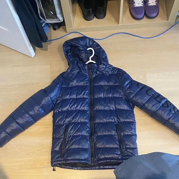 Navy Puffer jacket - Picture 1 of 5